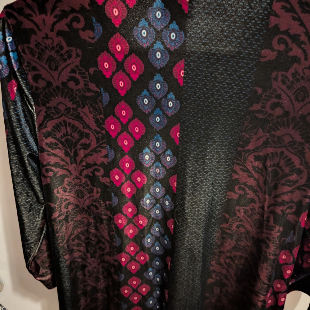 Chico's Women's Patterned Blouse - Red and Blue - Picture 5 of 6